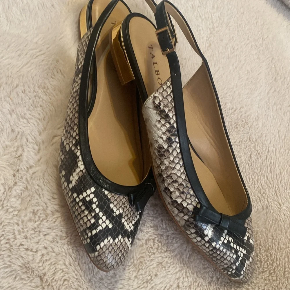 Talbots Black and Snake Print‎ Women's Shoes